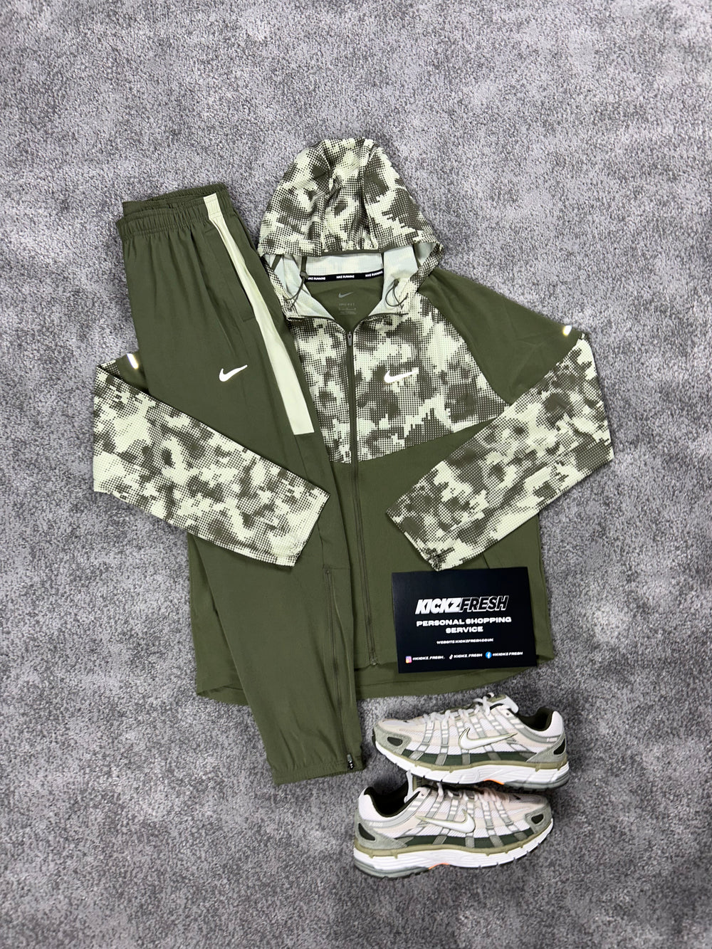 NIKE WINDRUNNER CAMO CARGO KHAKI TRACKSUIT