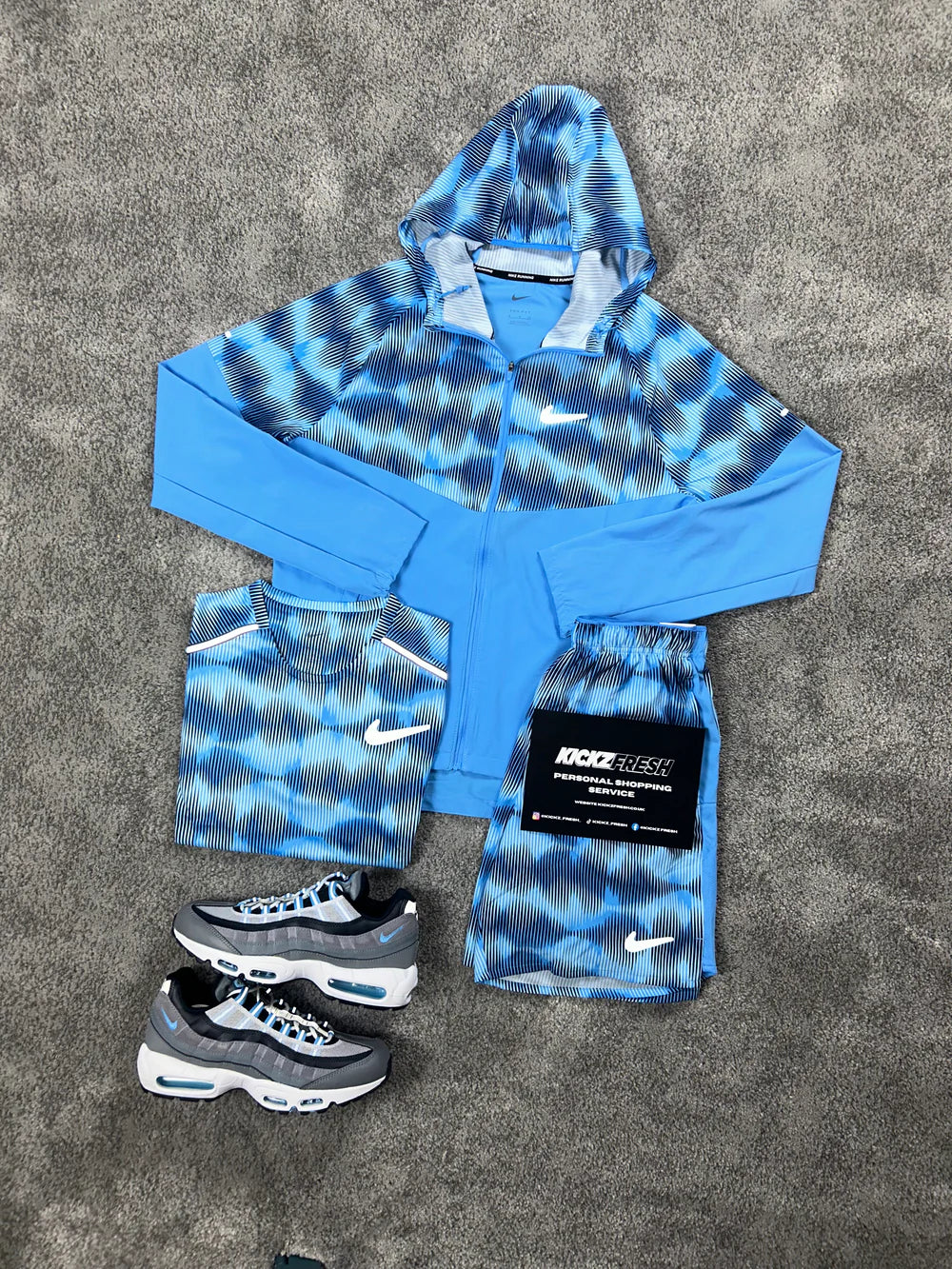 NIKE MEN’S 3-PIECE WINDRUNNER SOUNDWAVE UNIVERSITY BLUE SET