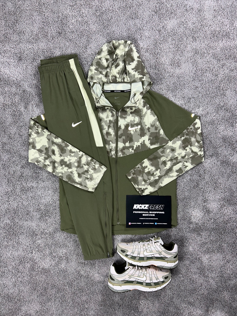 NIKE WINDRUNNER CAMO CARGO KHAKI TRACKSUIT