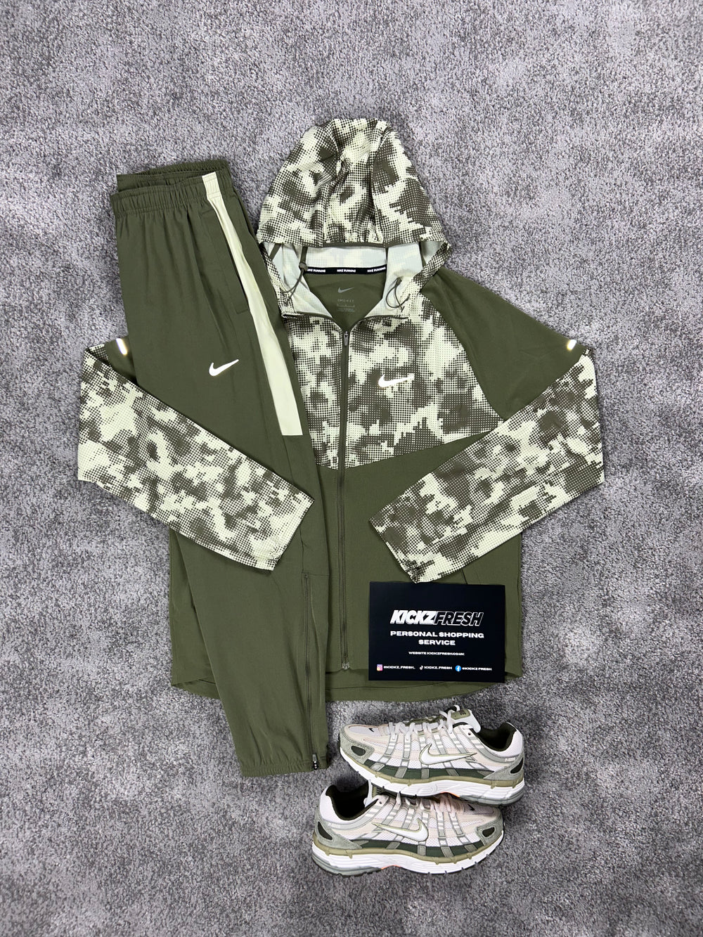 NIKE WINDRUNNER CAMO CARGO KHAKI TRACKSUIT