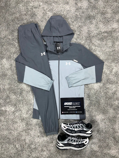 UNDER ARMOUR VANISH WOVEN GREY TRACKSUIT