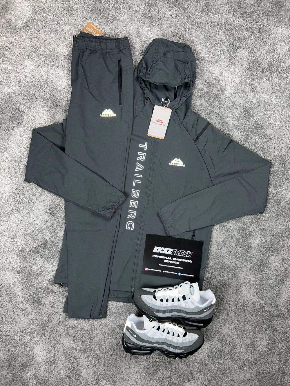 TRAILBERG TERRA TECH GREY TRACKSUIT