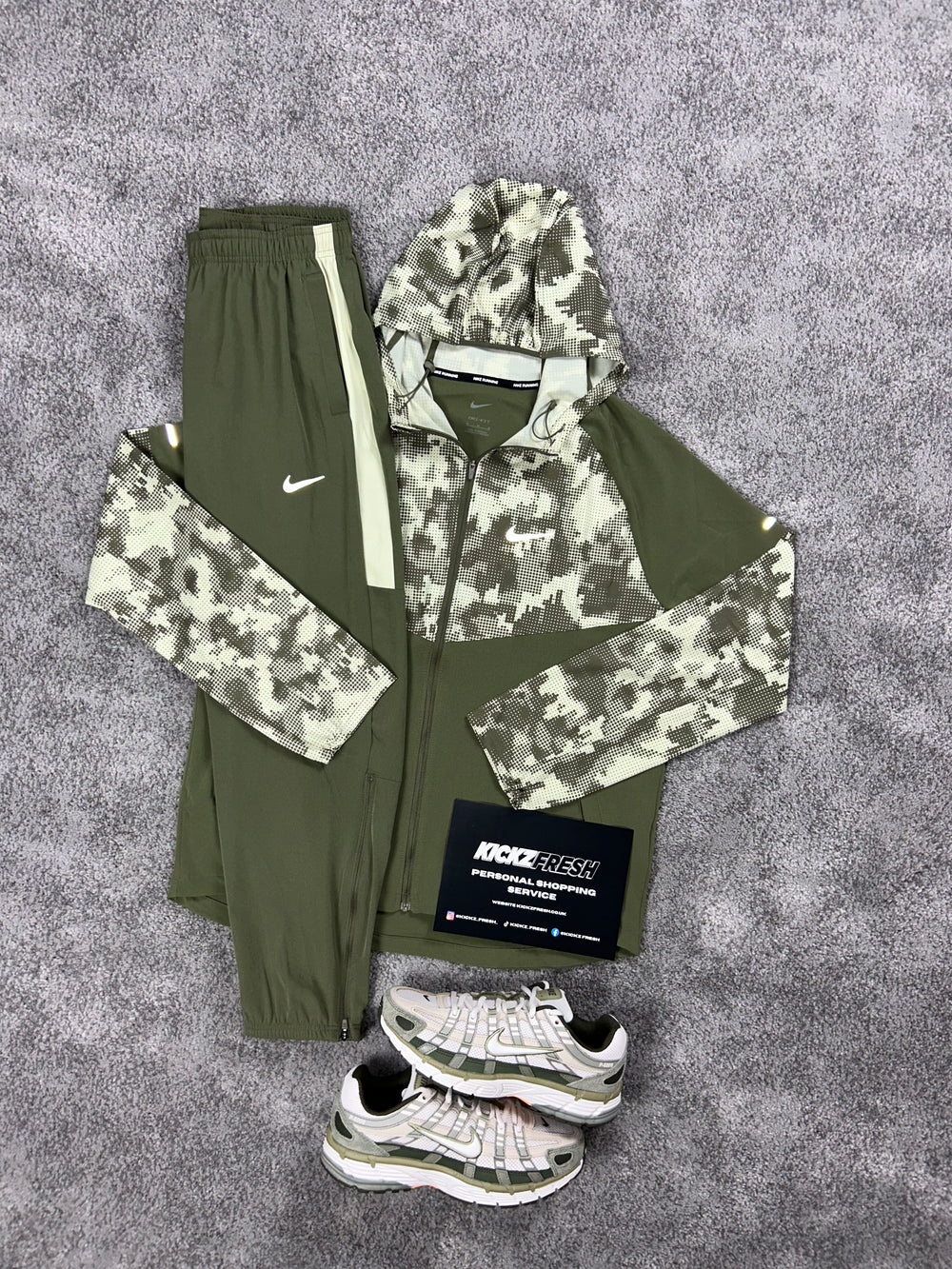 NIKE WINDRUNNER CAMO CARGO KHAKI TRACKSUIT
