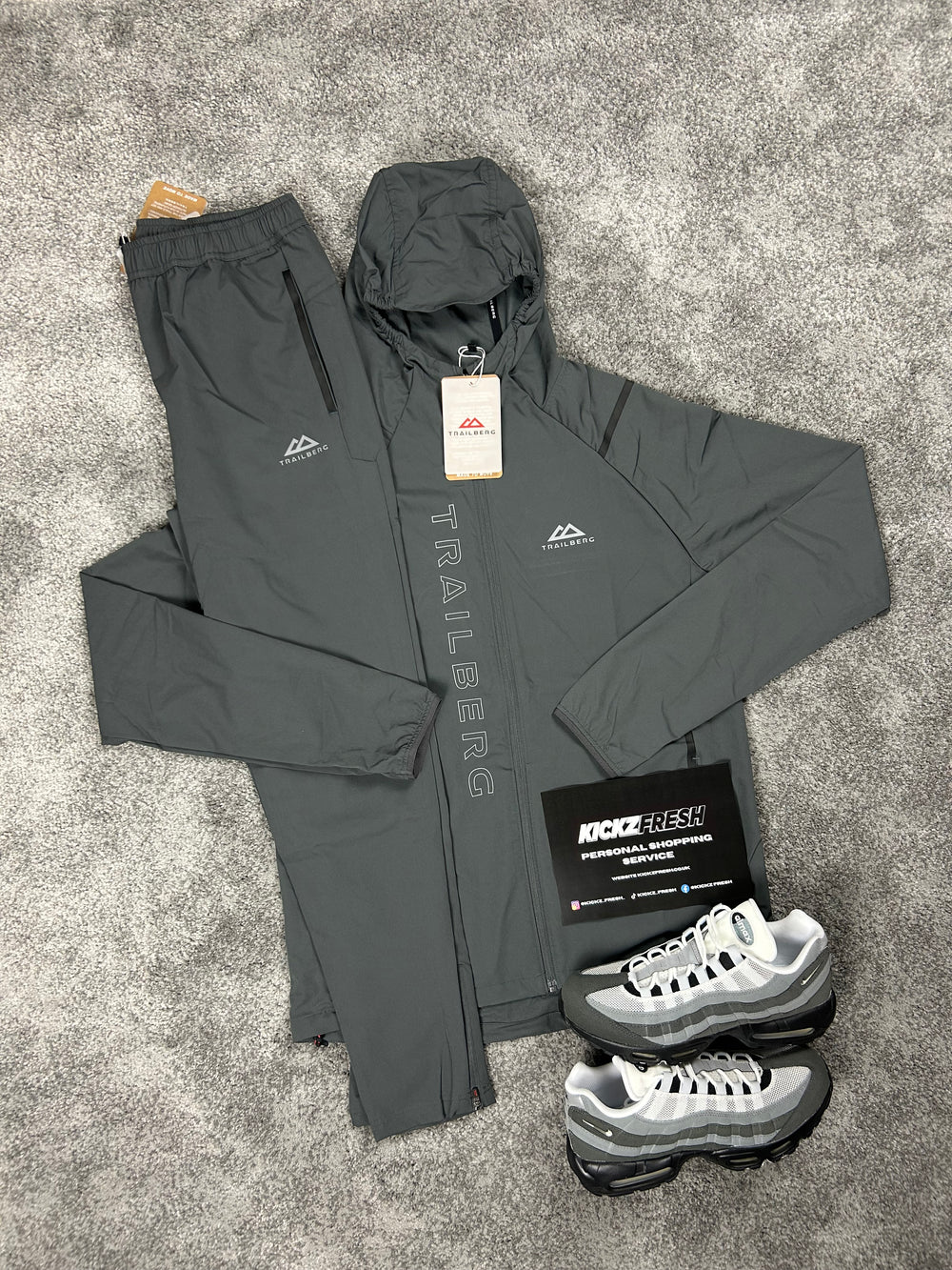 TRAILBERG TERRA TECH GREY TRACKSUIT