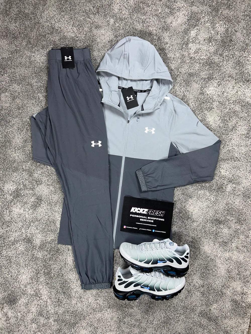 UNDER ARMOUR HYBRID TWO-TONE GREY TRACKSUIT