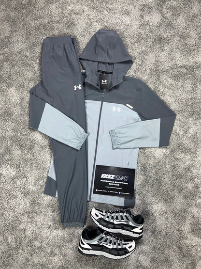 UNDER ARMOUR VANISH WOVEN GREY TRACKSUIT