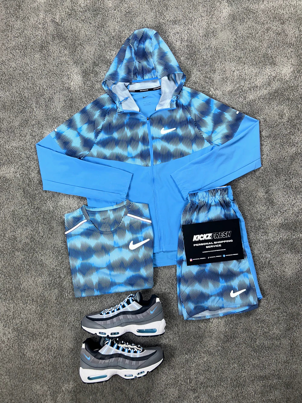 NIKE MEN’S 3-PIECE WINDRUNNER SOUNDWAVE UNIVERSITY BLUE SET