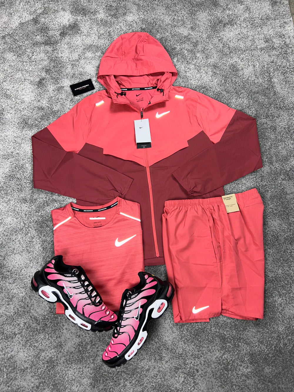 NIKE MEN’S 3-PIECE WINDRUNNER ADOBE RED SET