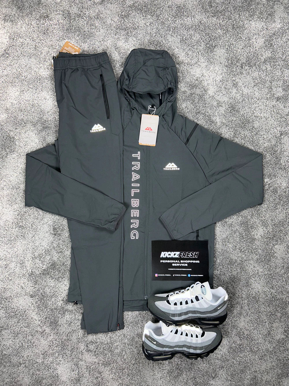 TRAILBERG TERRA TECH GREY TRACKSUIT