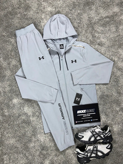 UNDER ARMOUR WOVEN LIGHT GREY TRACKSUIT