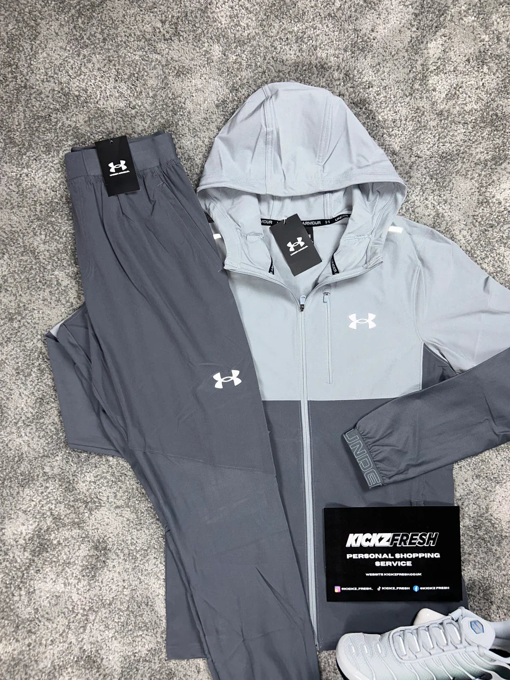 UNDER ARMOUR HYBRID TWO-TONE GREY TRACKSUIT