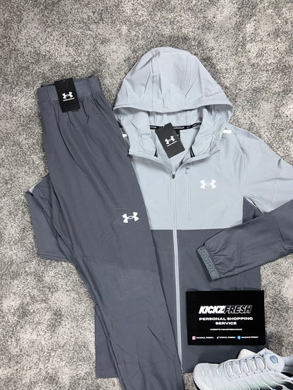 UNDER ARMOUR HYBRID TWO-TONE GREY TRACKSUIT