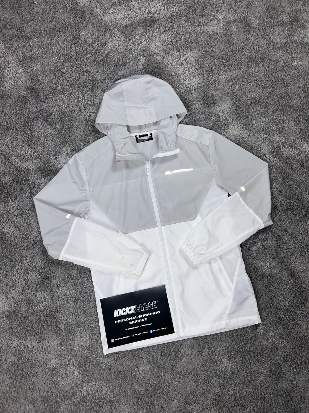 MONTERRAIN WINDRUNNER ASCENT GREY WHITE JACKET