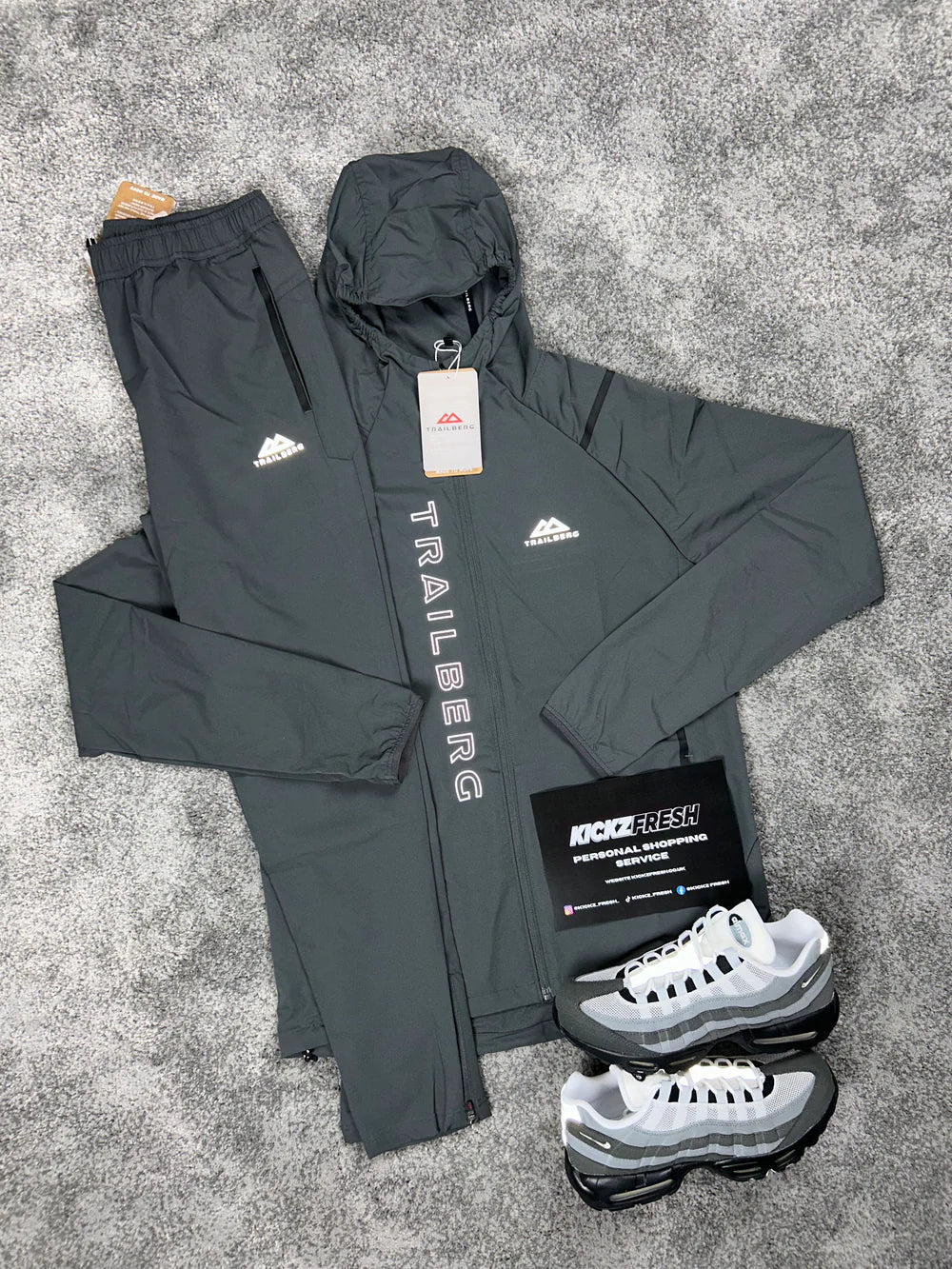 TRAILBERG TERRA TECH GREY TRACKSUIT